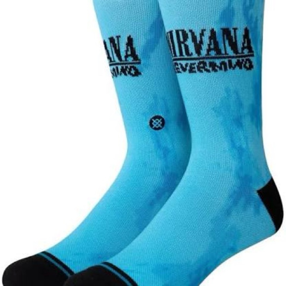 Nirvana Nevermind sock from Stance Turquoise and Black Socks